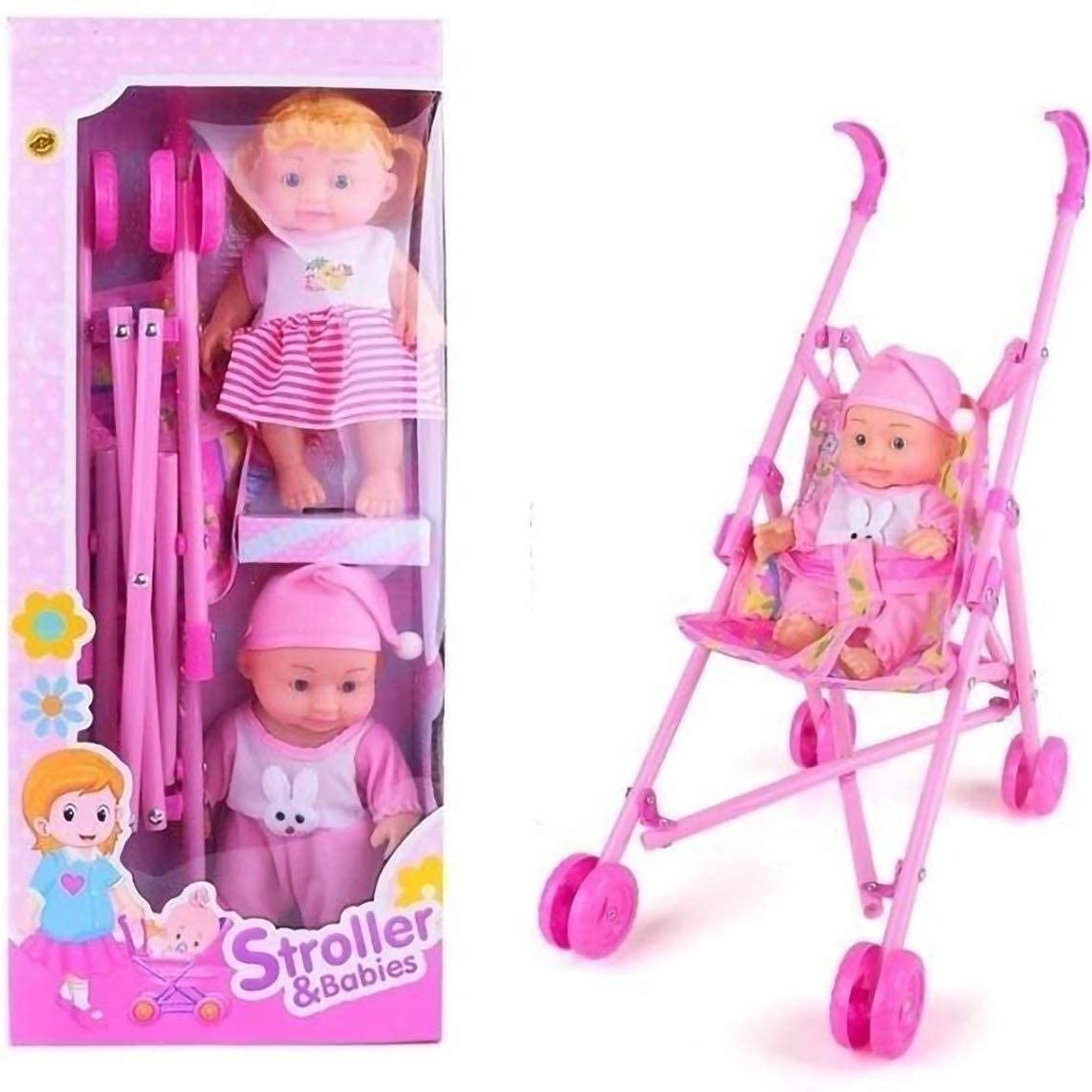 King Time - BABY & ME DOLL 12" W/STROLLER