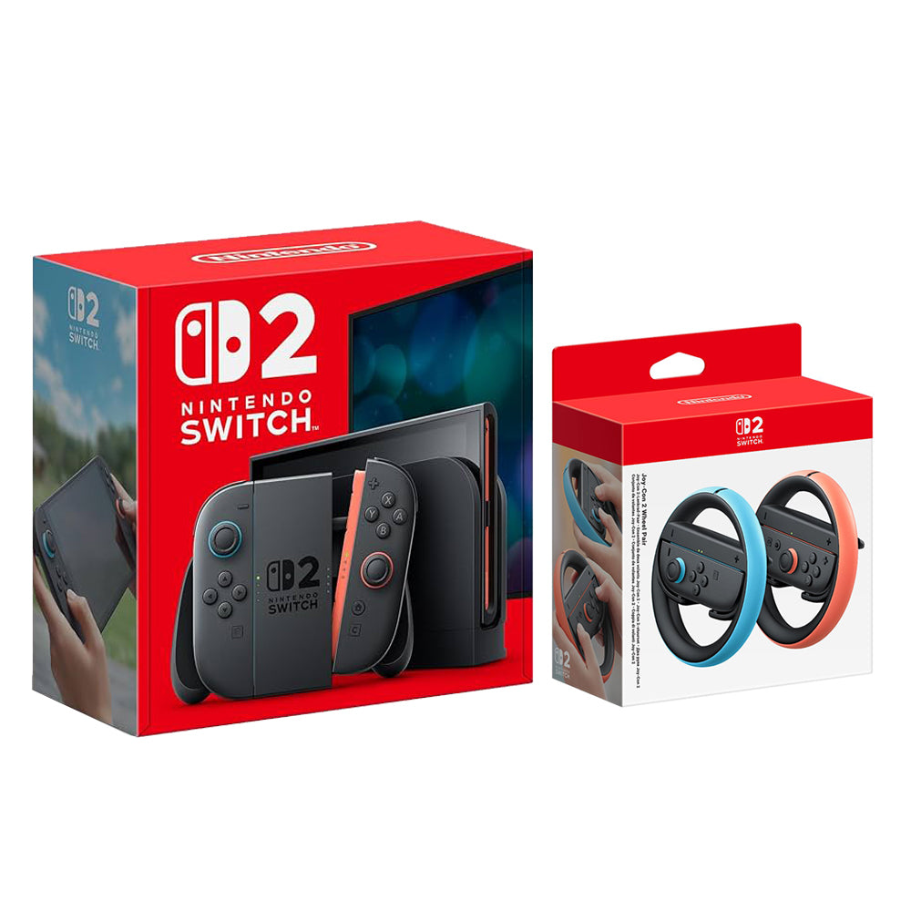 Nintendo Switch 2 Console + Switch 2 Joy-Con Wheel Pair Bundle