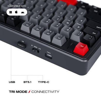 Cybeart Akula 99 - Compact Full Size Tri-Mode Wireless RGB Gaming Keyboard - Signature Edition