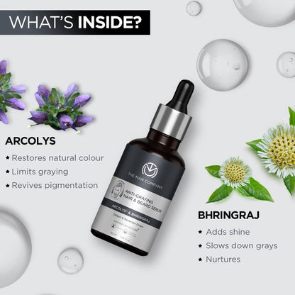 THE MAN COMPANY Anti Graying Hair And Beard Serum 30ml