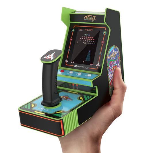 My Arcade Galaga Portable Reto Arcade Joysctick Player (2 Games In 1) - Geen /Black