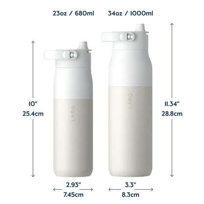 LARQ PureVis 2 Granite White 1L / 34oz - with Essential Bottle Filter