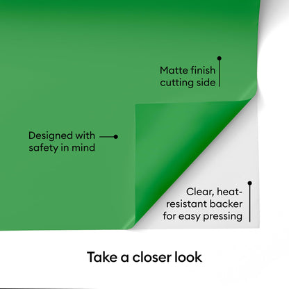 Cricut® Value Iron-On, Green (12 in x 20 ft)- HTV Heat Transfer Vinyl