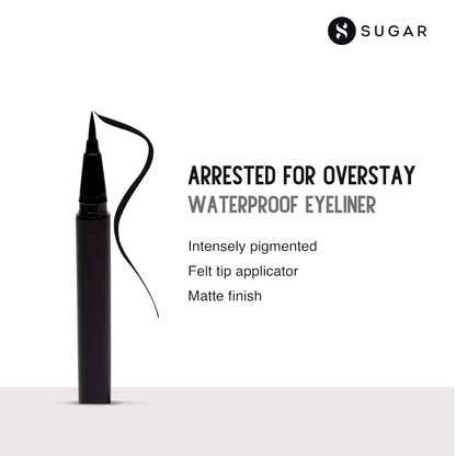 Sugar Arrested For Overstay Waterproof Eyeliner - 01 I'Ll Be Black