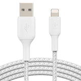 Belkin Premium Braided A-Ltg Cable 3M, White