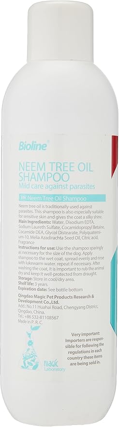 Bioline Neem Tree Oil Dog Shampoo[Volume - 1L]