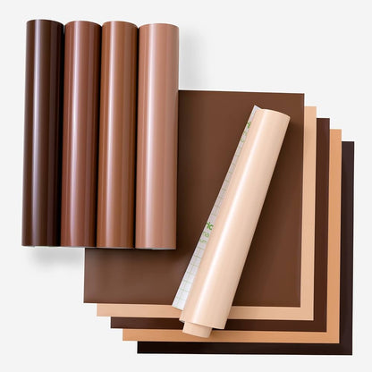 Cricut Permanent Vinyl Skin Tone Sampler 10 Sheets | 30.5cm x 30.5cm (12" x 12")