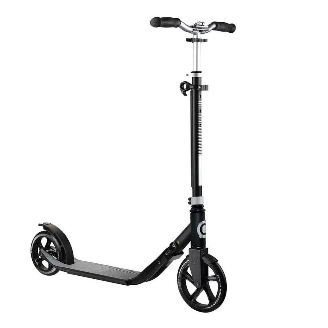 Globber - One NL 205-180 Duo Folding Scooter for Teens-Adjustable T-bar, Anti-Slip, Lead Grey