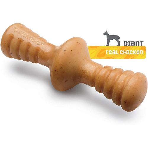 Benebone Zaggler Rolling Dog Chew Toy for Aggressive Chewer Chicken Flavor Giant