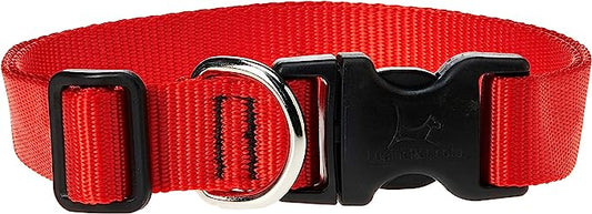 LupinePet Dog Collar 16-28" Red 1inch