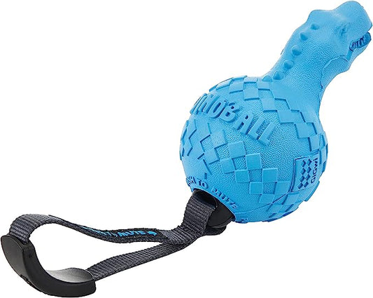 Gigwi Push to Mute Dinoball T-Rex Lake Blue Medium