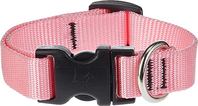 LupinePet Dog Collar 9-14" Pink 34inch