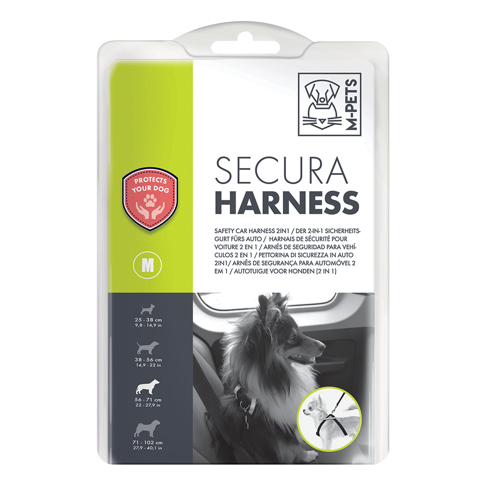 M-PETS Secura Safety Car Harness 2in1 Medium