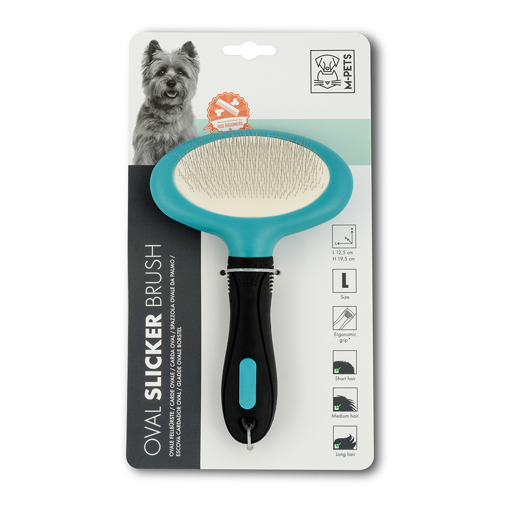 M-PETS Oval Slicker Brush Large