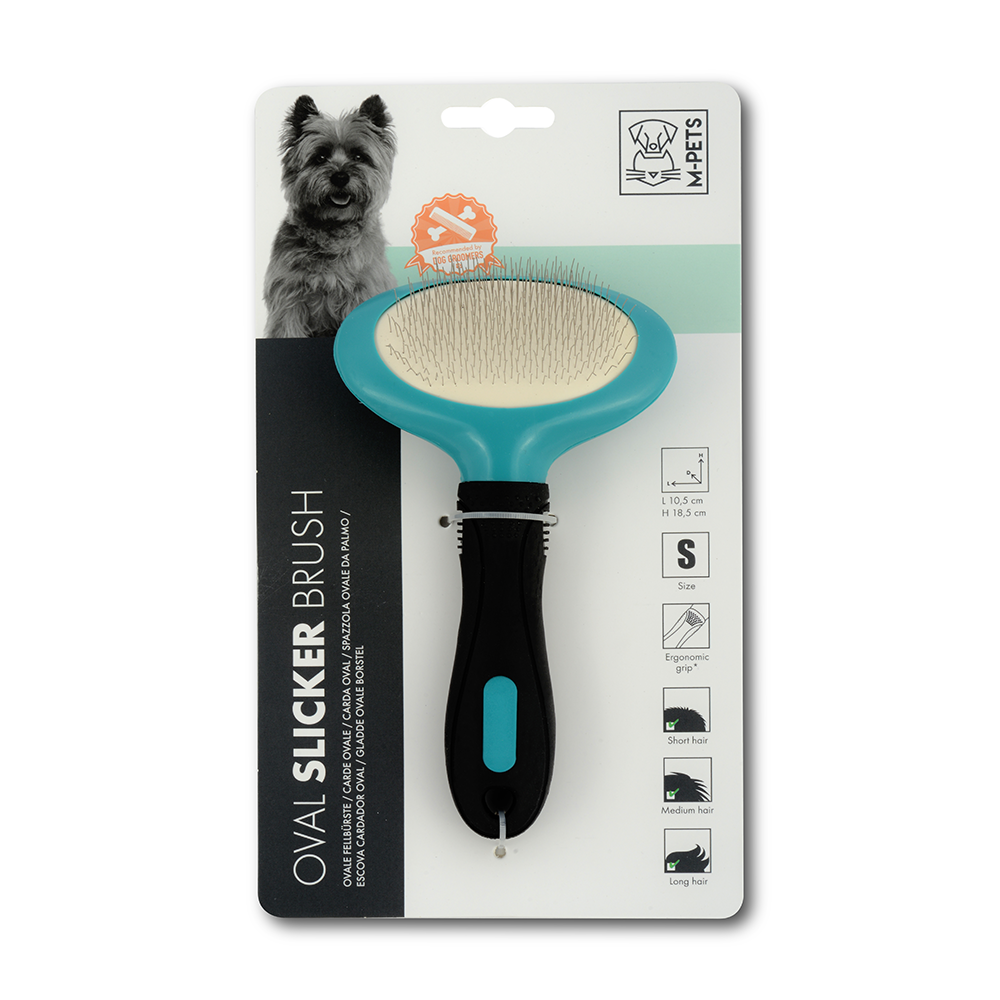 M-PETS Oval Slicker Brush Small