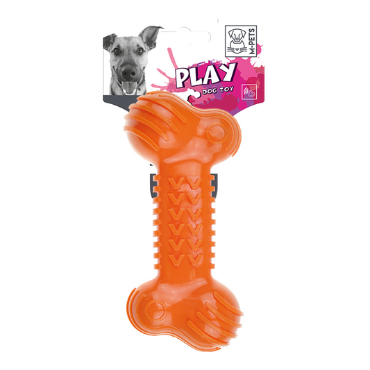 M-PETS Fun Bone Orange Dog Toy