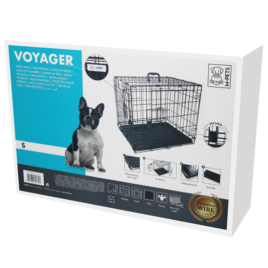 M-PETS Voyager Wire Crate Small 61x46x48cm