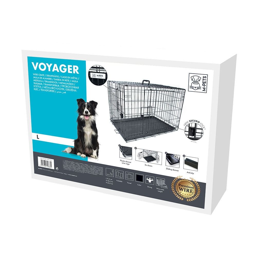 M-PETS Voyager Wire Crate Large 91.5x58.5x63.5cm