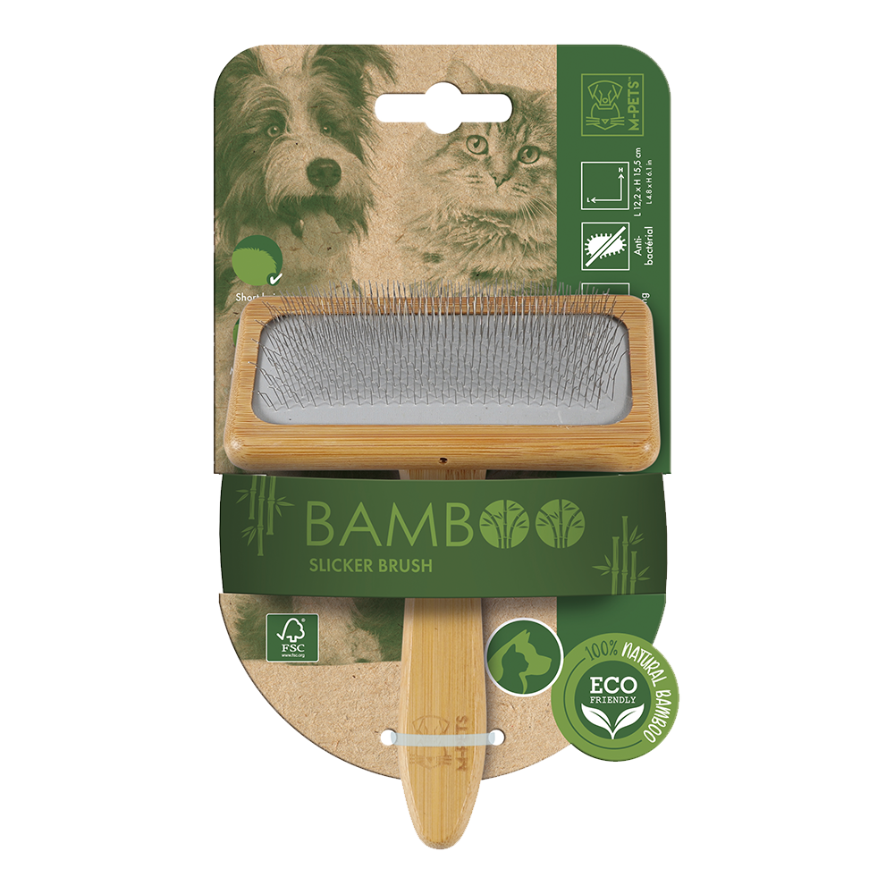 M-PETS Bamboo Slicker Brush Large