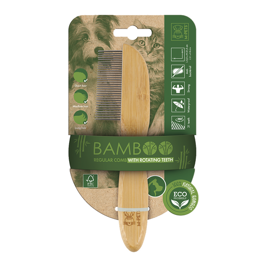 M-PETS Bamboo Regular Comb 31teeth