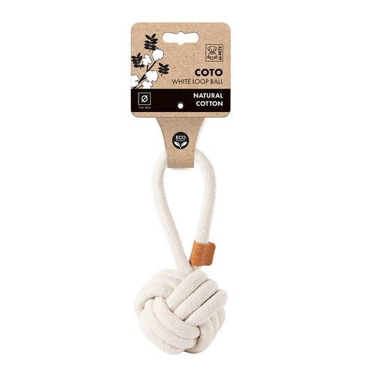 M-PETS Coto White Loop Ball Eco Friendly Dog Toy Large