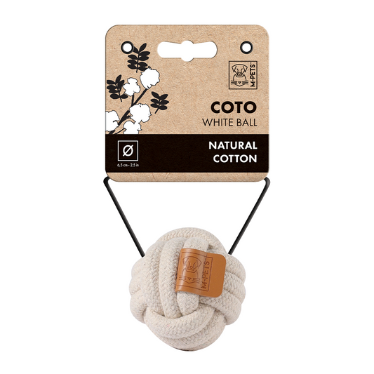 M-PETS Coto White Ball Eco Friendly Dog Toy Small