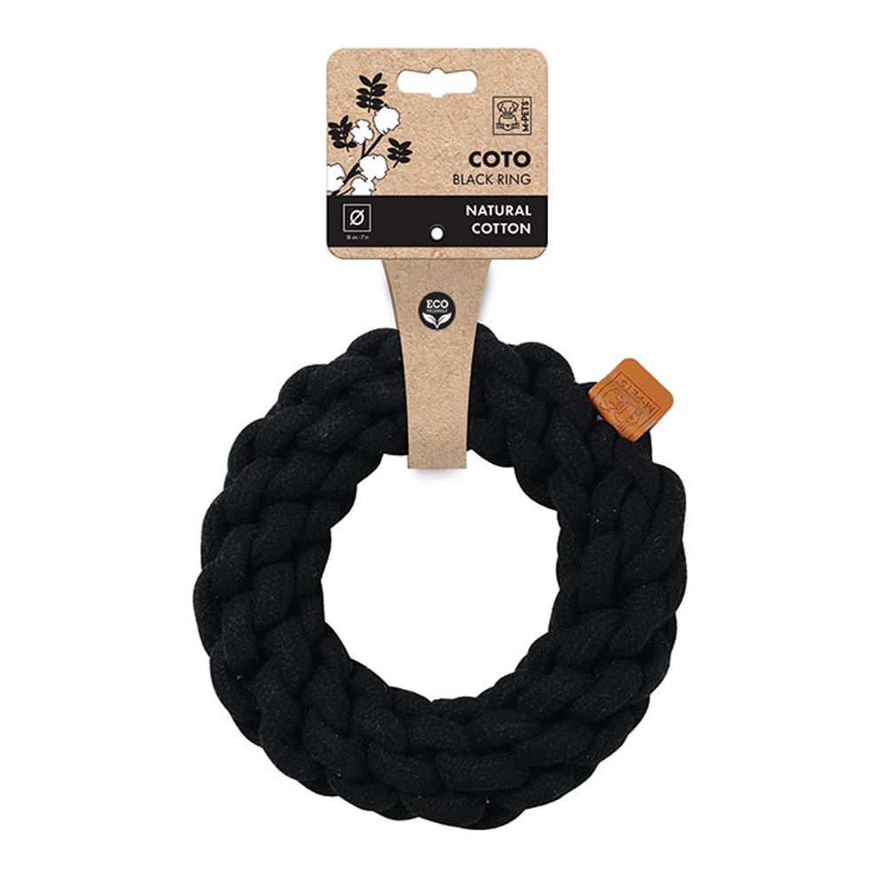 M-PETS Coto Black Ring Eco Friendly Dog Toy Large