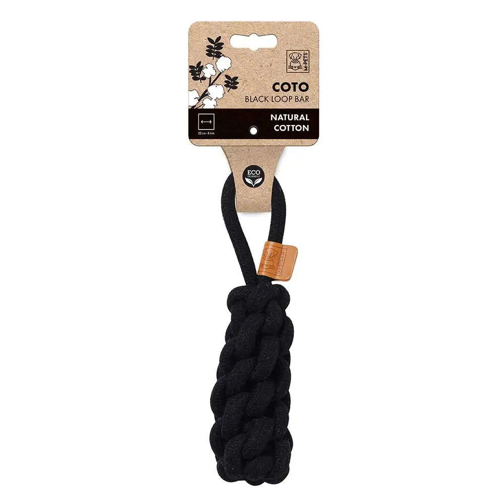 M-PETS Coto Black Loop Bar Eco Friendly Dog Toy Small