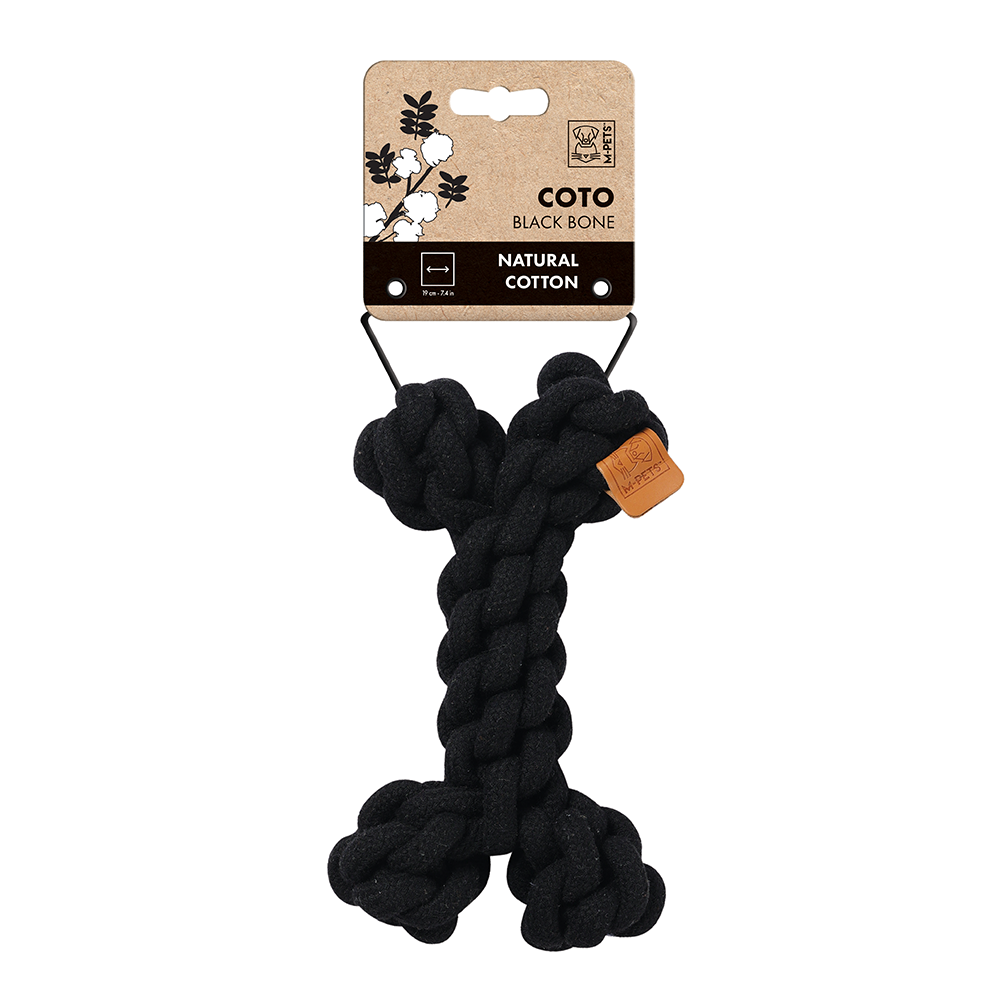 M-PETS Coto Black Bone Eco Friendly Dog Toy Small