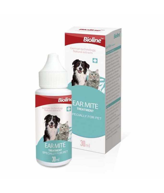 Bioline Ear Mite Treatment for Cats & Dogs 30ml