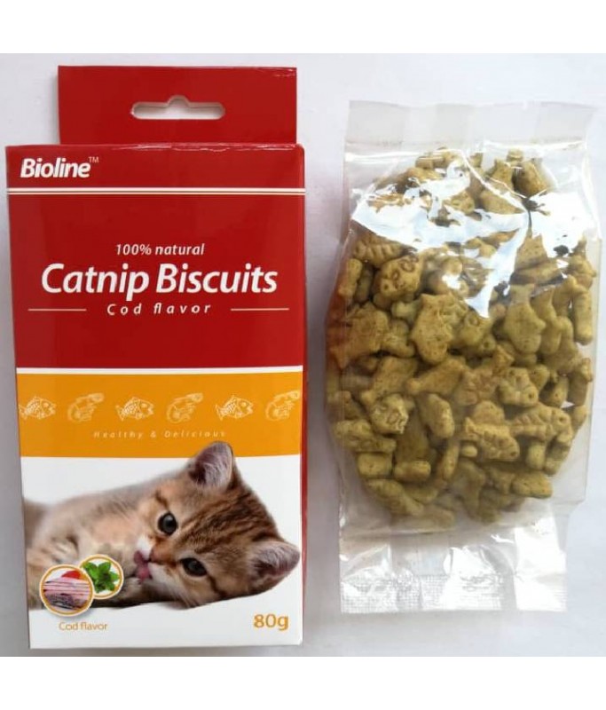 Bioline Catnip Biscuits Cod Flavour 80gm