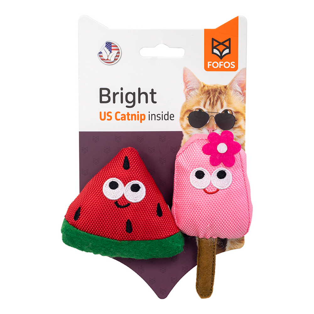 FOFOS Watermelon & Popsicle with Catnip Cat Toy