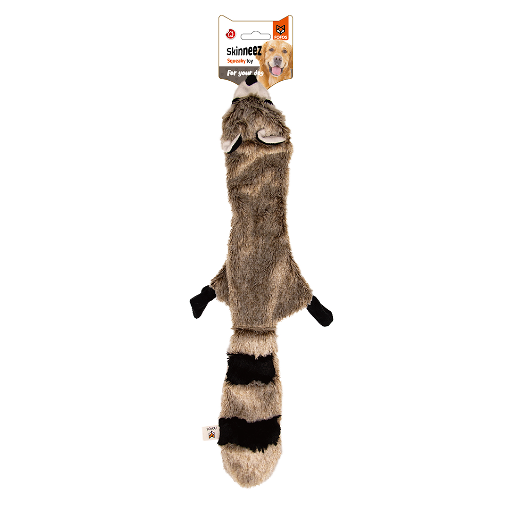 FOFOS Skinneez Raccoon Dog Toy