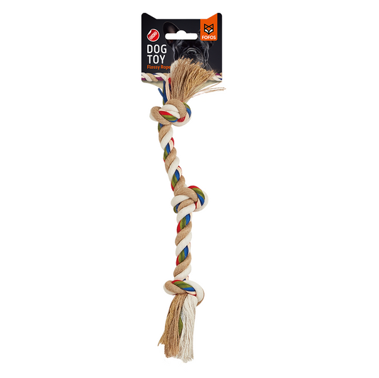 FOFOS 3 Knots Flossy Rope Dog Toy