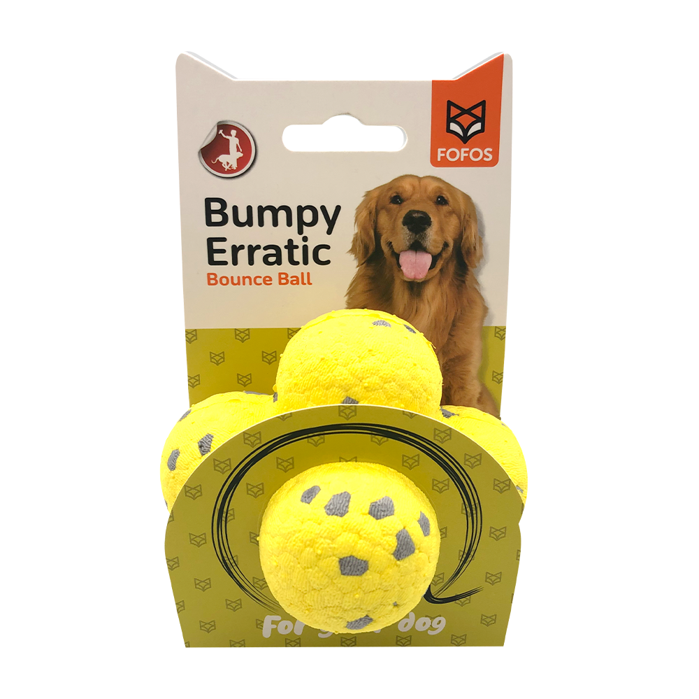 FOFOS Ultra-Durable Dog Ball Yellow