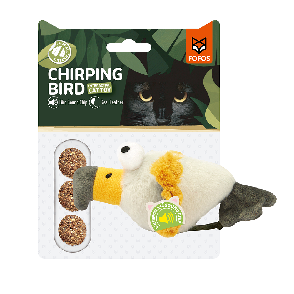 FOFOS Sound Chip Eagle with Catnip Balls Cat Toy