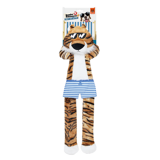 FOFOS Tiger Jumbo Skinnez Dog Toy