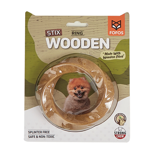 FOFOS Woodplay Ring Dog Toy