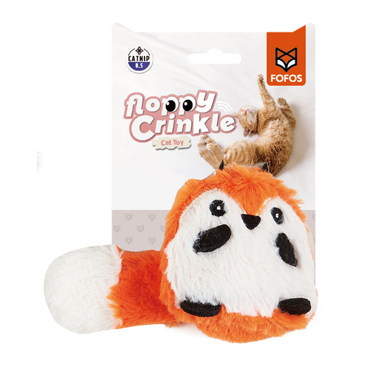 FOFOS Fox Floppy Crinkle Cat Toy