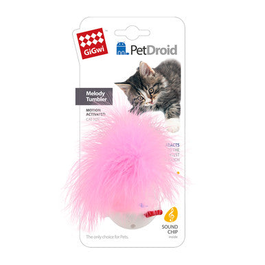 Gigwi PetDroid Cat Toys Wobble Feather with Natural Feather Caps & Sound Module