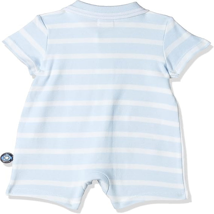 MOON 100% Cotton Romper With Collar 0-3M Blue - Little Submarine
