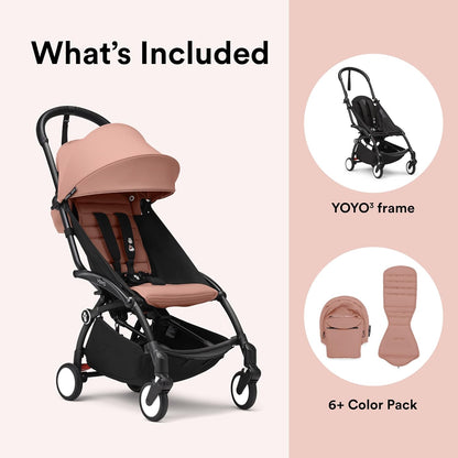 Stokke YOYO3 Black Frame & 6+ Ginger Bundle