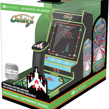 My Arcade Galaga Portable Reto Arcade Joysctick Player (2 Games In 1) - Geen /Black