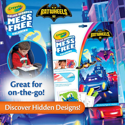 Crayola Color Wonder Batwheels Mess-Free Coloring Markers Set