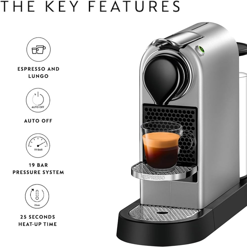 Nespresso Citiz & Milk Coffee Machine D123-ME Silver/Grey – flitit