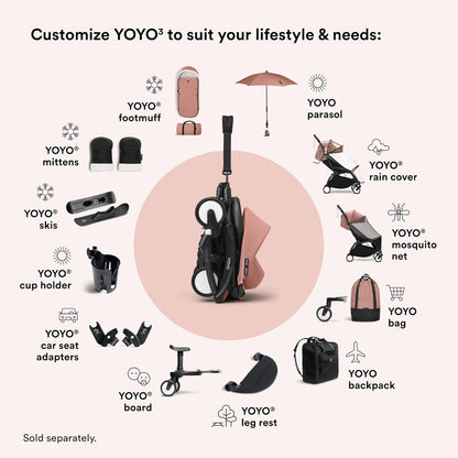 Stokke YOYO3 Black Frame & 6+ Ginger Bundle