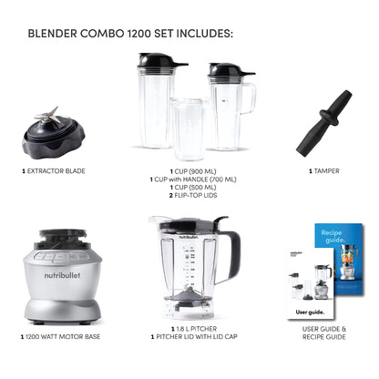 NutriBullet Blender Combo 1200 - Silver