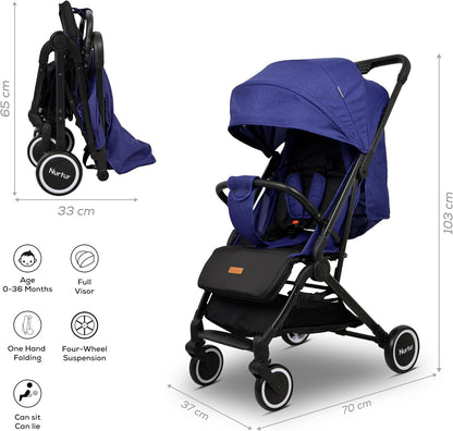 Nurtur Bravo Baby/Kids Travel Stroller - Denim Blue