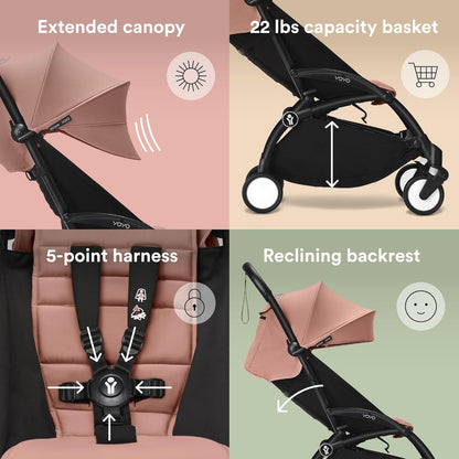 Stokke YOYO3 Black Frame & 6+ Ginger Bundle