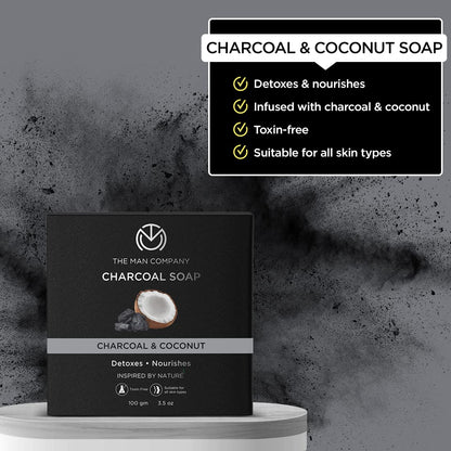 THE MAN COMPANY Charcoal And Coconut Soap 100g